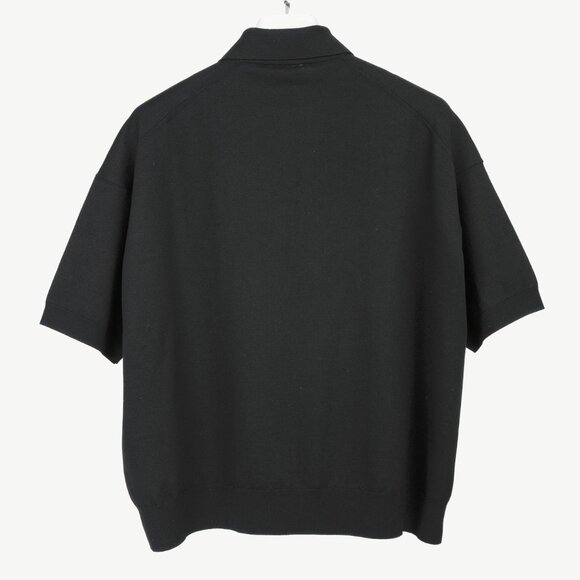 Prada AW/18 Nero Logo Oversized Knit Polo - Picture 2 of 13